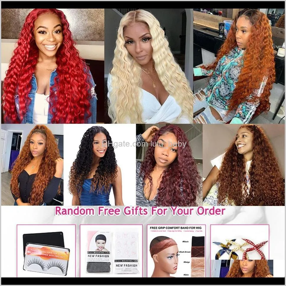 ishow orange ginger curly 99j colored human hair wigs 1b/30 ombre human hair wig 13x1 human hair lace front wigs