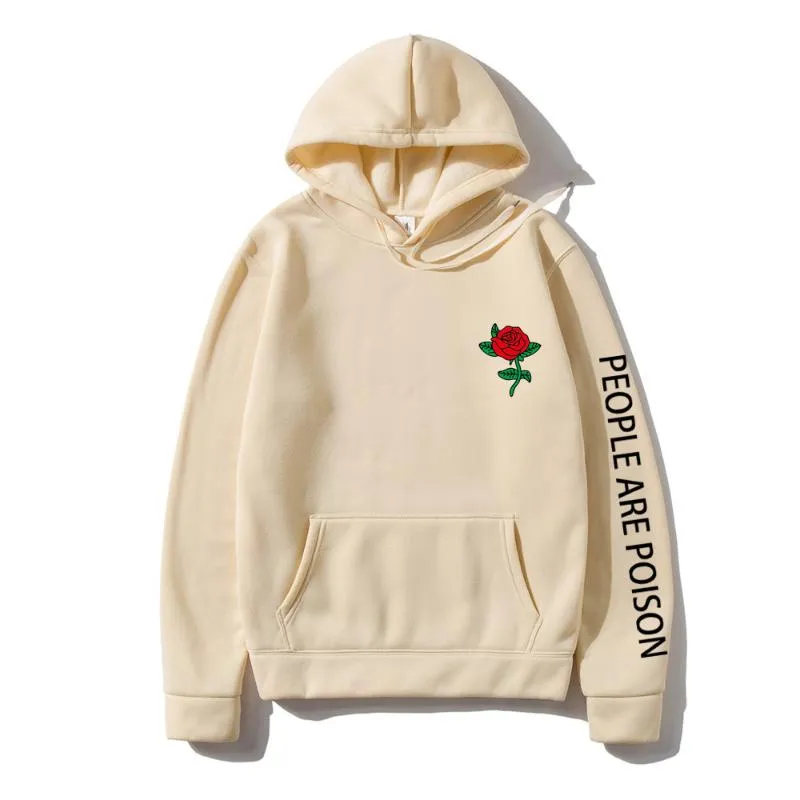 Men s Hoodies Sweatshirts Oversized Hoodie Sweatshirt Men Streetwear Fashion Funny Rose Flower Print Harajuku Hooded Sudaderas Hombre Clot