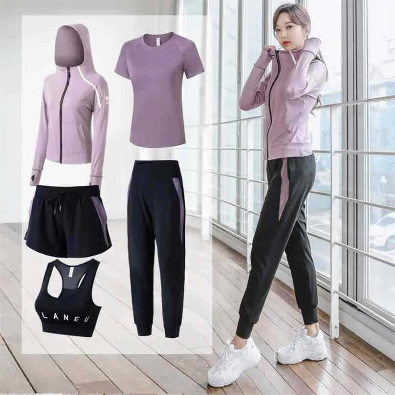 Yoga Set Multi-piece Sport Suits That Can Be Freely Matched Fitness Clothes Women Run Jogging Gym Breathable Sportswear 210802
