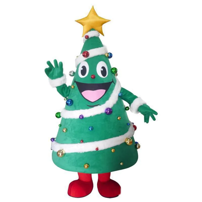 Costume della mascotte dell'albero di Natale di Halloween L'alta qualità personalizza il personaggio del tema del fumetto Anime Formato adulto Carnevale Natale Festa all'aperto Outfit