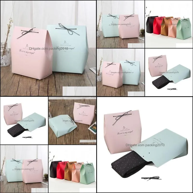 Gift Wrap Paper Box 10pcs 18x11x24.5cm Big Solid Color Wedding Candy Fashion Custom Carton Quality Custom1