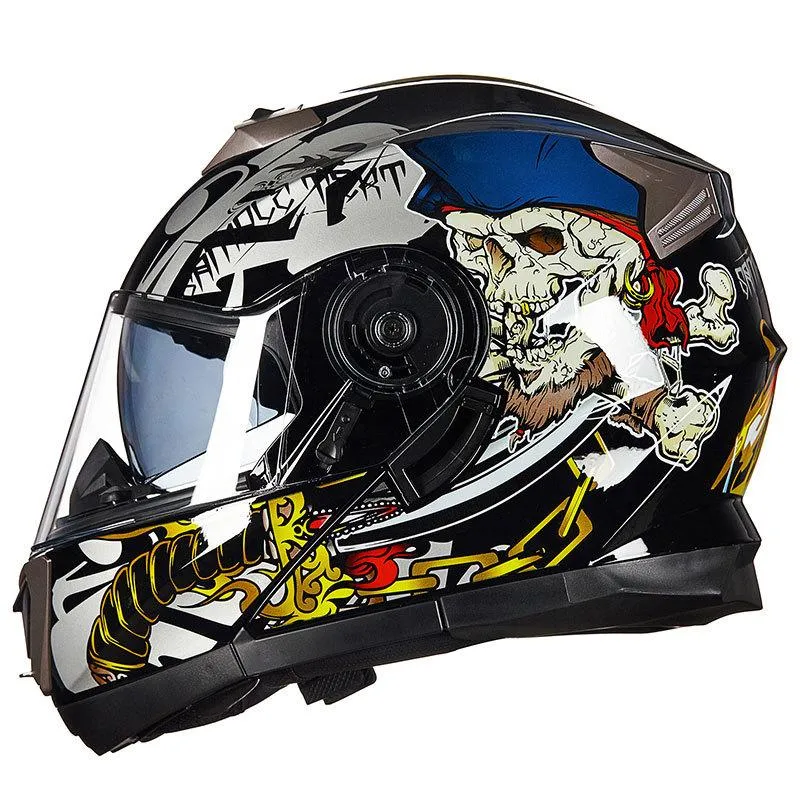  Cascos de moto para hombres y mujeres Flip Up modular casco de  motocicleta con doble visera aprobada por DOT, cascos de cara completa para  moto de calle, motocross, ATV scooter F