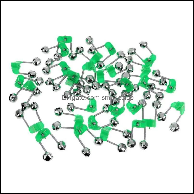 Fishing Accessories 30 PCS Rod Alarm Clip Style Dual Alert Bells Suitable For All Kinds Of Sea Color Random