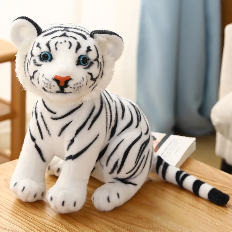 Peluche Tigre Blanco Muñeco Tigre De Peluche 23cm Suave Y