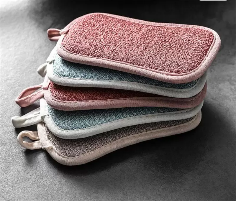 Double Sided Kitchen Magic Cleaning Brushes Sponge Scrubber Sponges Dish Washing Towels Scouring Pads Bathroom Brush Wipe Pad DD911