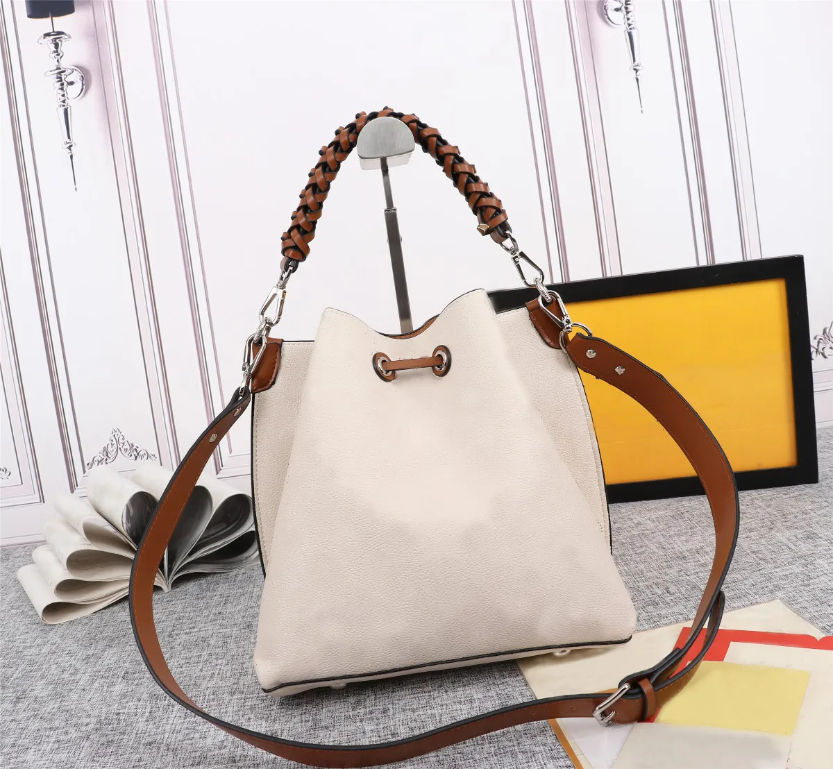 Fashion Marmont Ophidia Muria Bucket bag alphabet pattern Satchel Shoulder Bag Chain Handbags Crossbody Purse Lady Leather Classic Style Tote Backpack