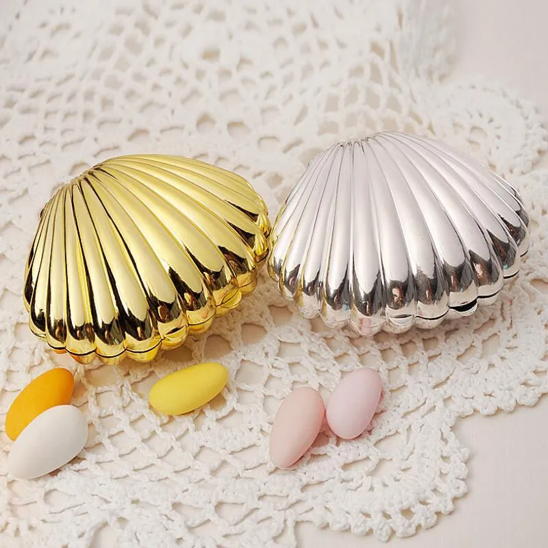 Wedding Favor Box DIY Bright Colors Shell Shape Party Supplies Surprise Candy Storage Teatime Birthday Jewelry Case LX3227