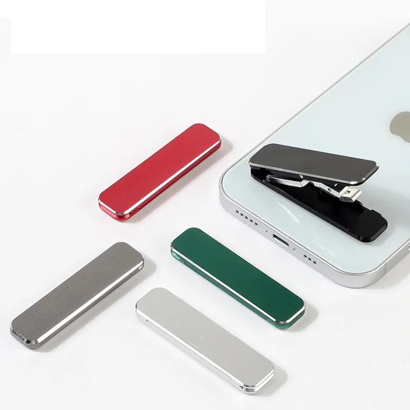 Supporto Telefono Pieghevole In Metallo - Mini E Leggero, Con Adesivo Forte, Angolo Regolabile - Per Cellulari E Tablet