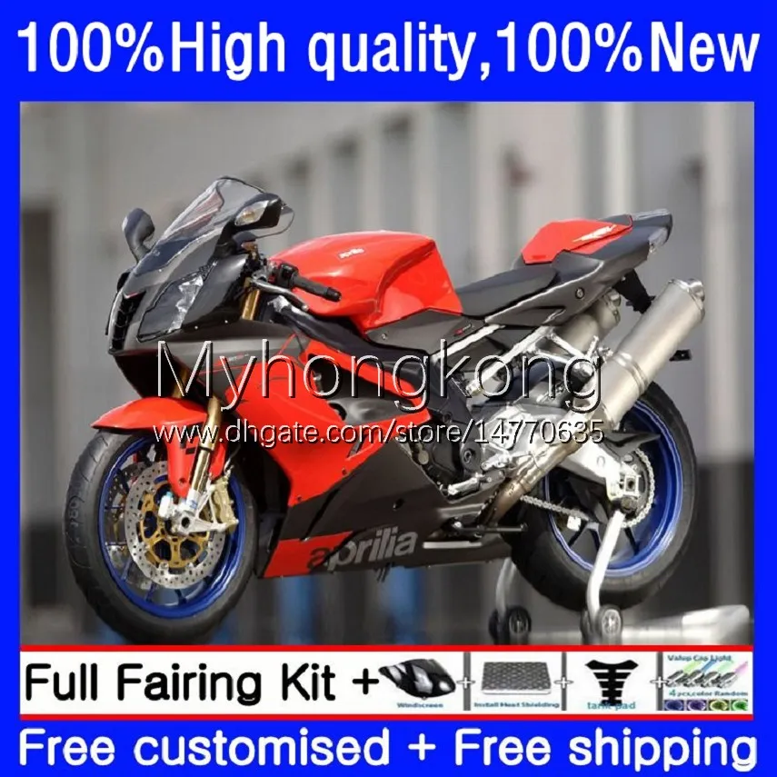 Body Kit For Aprilia RSV1000R Mille RV60 RSV Red black new 1000 R 1000R 2003 2004 2005 2006 Cowling 9No.80 RSV1000RR RSV1000 RSV-1000 R RR 03 04 05 06 Motorcycle Fairing