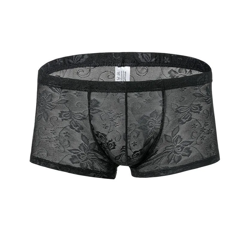 Compra Calzoncillos Sexy Hombre Encaje Malla Boxeadores Pantalones Cortos  Para Hombre Ver A Través De Hombres Transparentes Ropa Interior Masculina  Gay Bolso De Pene Barato | Entrega Rápida Y Calidad | Es.Dhgate