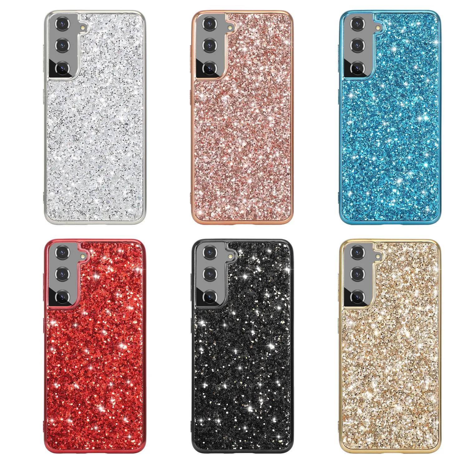 Électrolytique Diamant Strass Paillettes Téléphone étuis pour Samsung Galaxy S10 S20 FE S21 Ultra Note 20 A12 A22 A32 A42 A52 A72 A41 A51 A71 A02S A20S A20E A21S A50