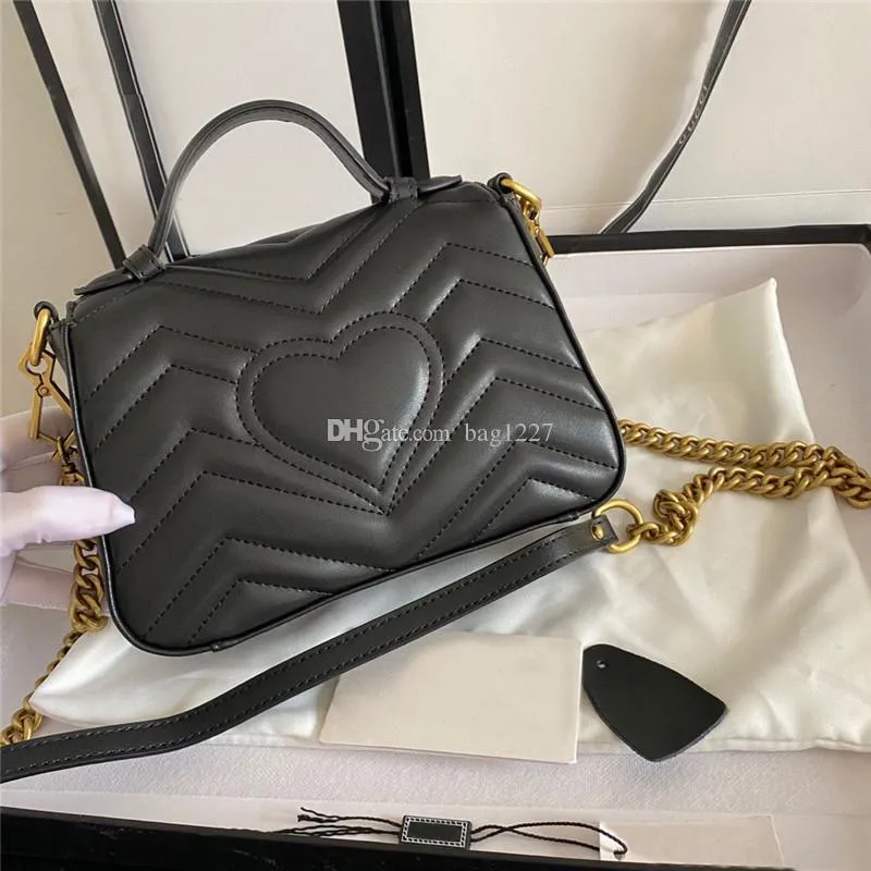 Worldwide Classic Luxury Packaging Leather Cowhide Pocket Highest Quality Handbag Shoulder Bag Messenger Bag Size 21cm