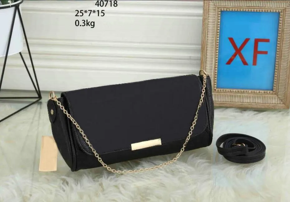 Fashion Hight Quality gold chain embossing Tote Famous bag Leather Handbag Women Crossbody Shoulder Bags M40718 favorite purse Purses