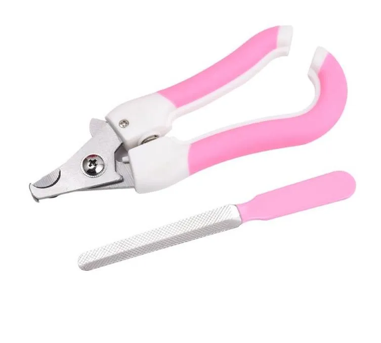 Dog Cat Pets Nail Clippers and Trimmer With Sickle Professional Grooming Tool for Pet Stainless Steel Labor-Saving SN3227