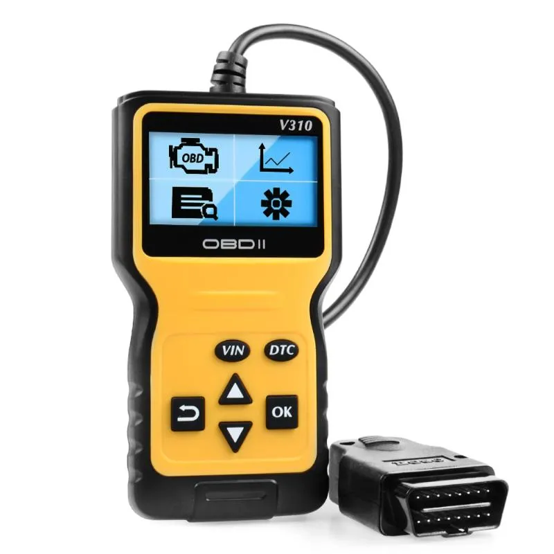 Kodläsare Skanna Verktyg Auto Car Diagnostic Scanner Reader 6 Språk Handhållen Reparationsverktyg för alla OBD2 OBDII-protokollbilar