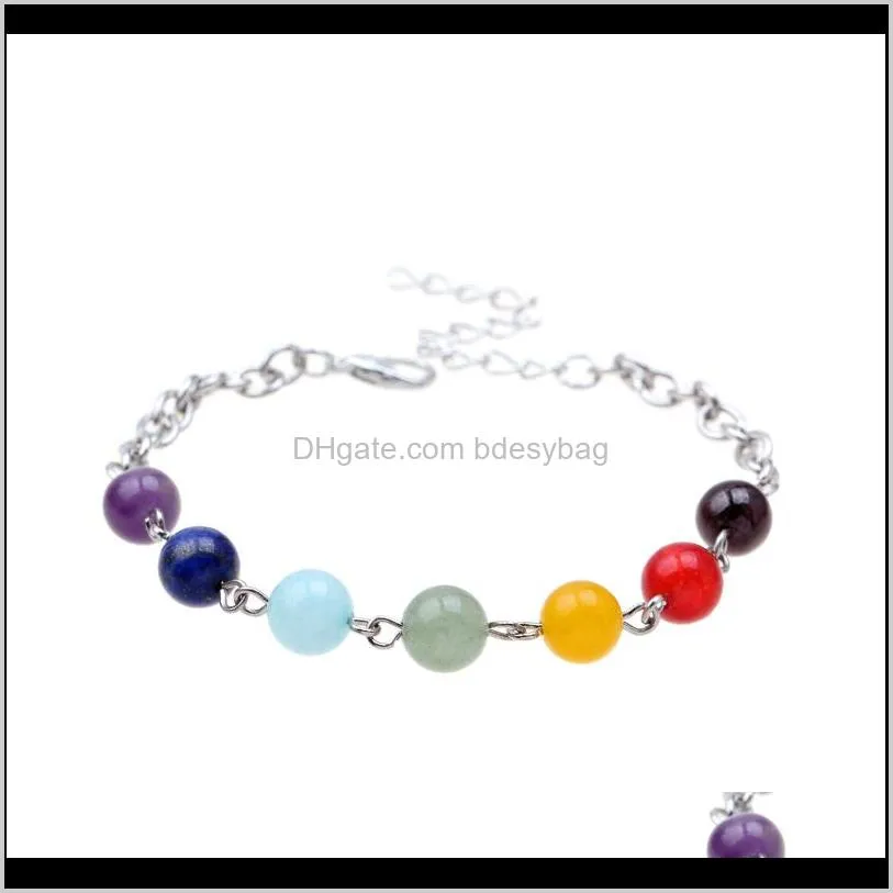 women chakra bracelet yoga reiki healing balance chakra stone bracelets beads charm bracelets jewelry