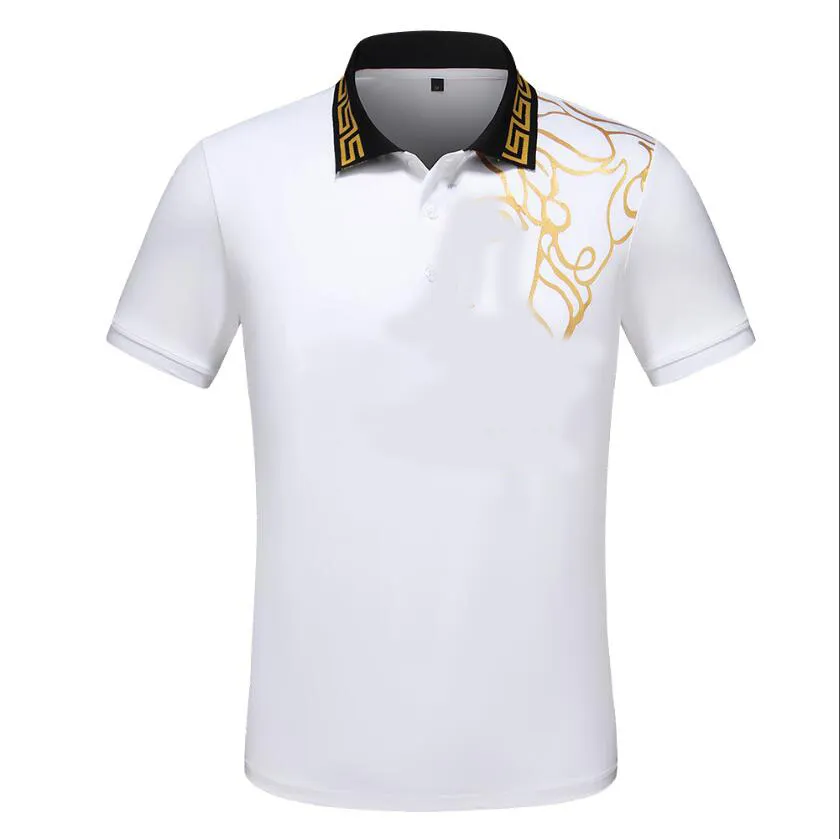 2021 Mens Designer Polos Marque petit cheval Crocodile Broderie vêtements hommes tissu lettre polo t-shirt col t-shirt décontracté tee shirt tops # 25