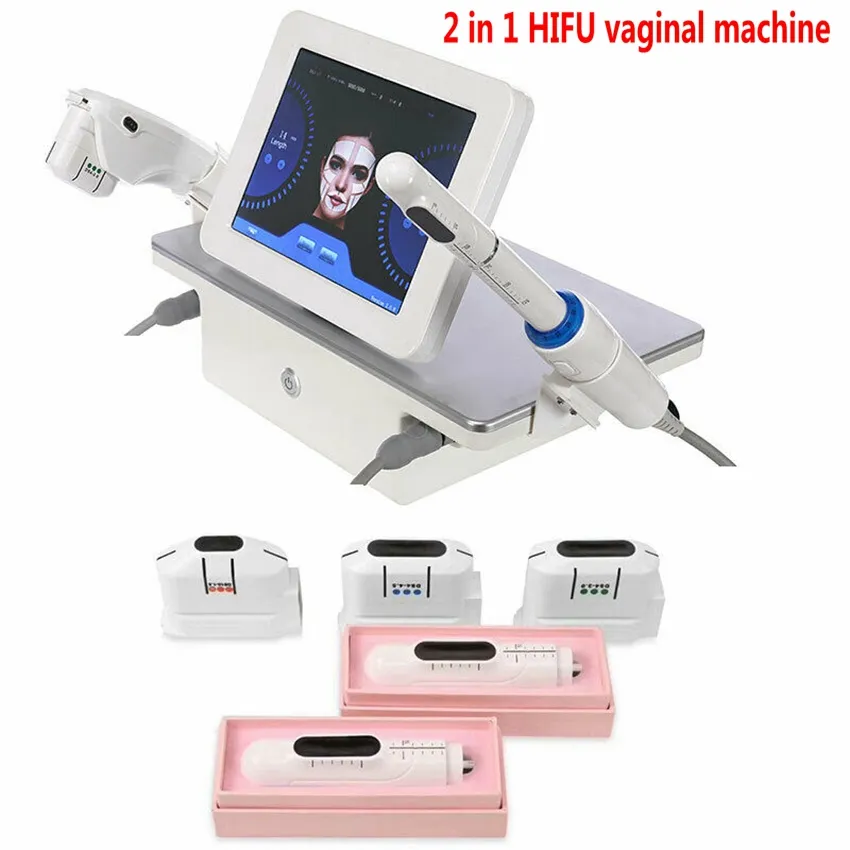 2 in 1 HIFU Machine High Intensity Focused Ultrasound skin Lift Wrinkle Removal For Face Body Vaginal tightening