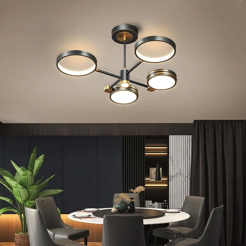 Pevfah Dimmable LED Flush Mount Ceiling Light – 5CCT 2700K–6000K – Modern Black & Gold – 16.5" Round For Kitchen, Bedroom, Hallway