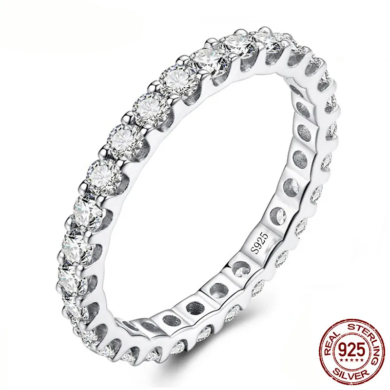 Lover Eternity Promise Ring 925 Sterling silver Luxury cz Engagement Wedding Band Rings For Women Bridal Jewelry Gift J-326271v