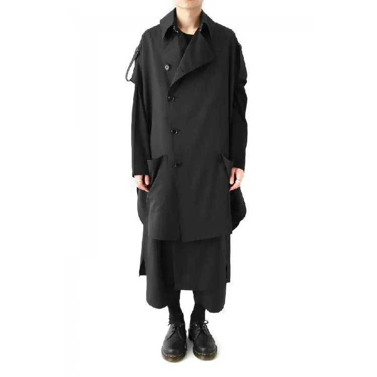 Мужские жилеты Длительный жилет в дизайне в паре со стильной, свободной, с короткими рукавами темного пальто S-6XL! Большой размер взлетно-посадочной полосы одежды