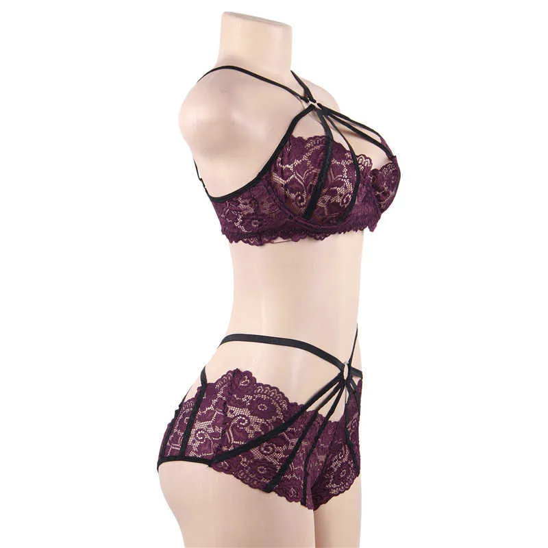 Sexy Lace Bra And Panties Set For Women, Open Butt Dessous Femme Intimates  Set From Sihuai03, $9.78