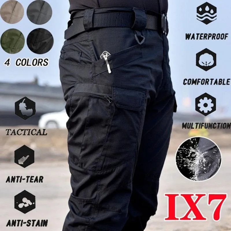 Men's Pants Men Clothing Autumn Clearance -90% Discount Sale Classic Tactical Casual Waterproof Multi Pocket Cargo Trousers Sweatpants