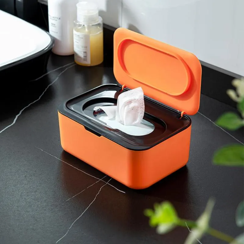 Tissue Boxes & Napkins Non-slip Smooth Edge Wet Holder Container For Desktop