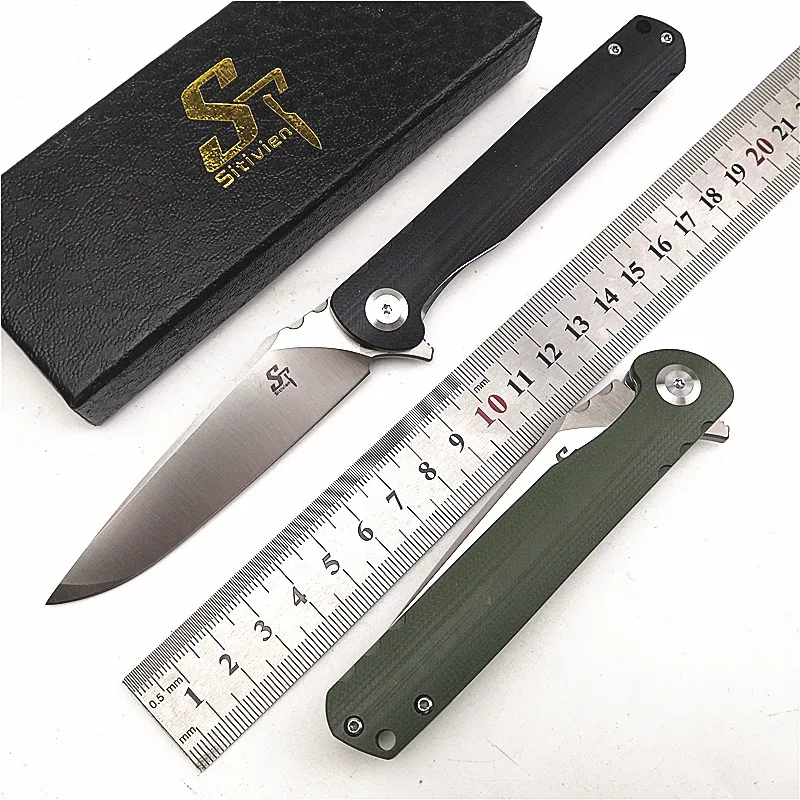 Eafengrow Sitivien ST101 D2 Utomhusficka fällkniv G10 Handtag Flipper Kullager System Utility Vik EDC Camping Knivar Verktyg