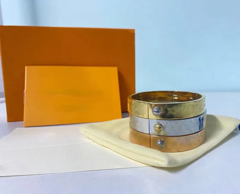 Designer de joias pulseira de ouro rosa prata aço inoxidável luxo simples padrão de cruz fivela joias femininas masculinas pulseiras com caixa