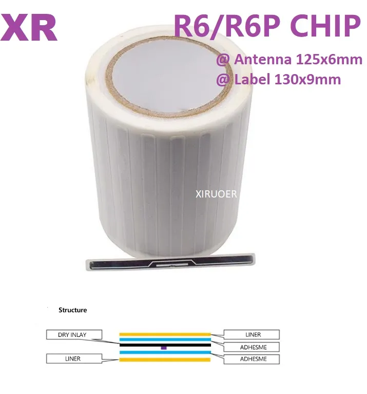 RFID Label Tags 4.92 × 0.24 in 125 × 6 mm UHF Passive Chip Antenna ...