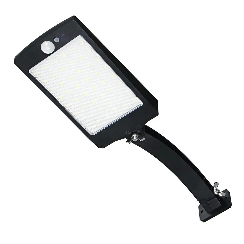 48 LED Solar Street Light PIR Motion Sensor Lamp Garden Home Outdoor - Svart med fjärrkontroll