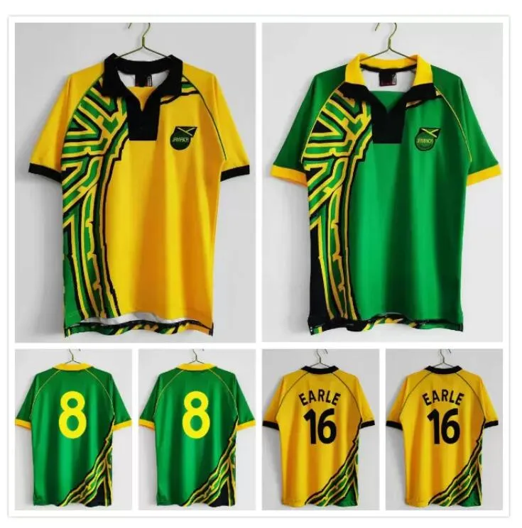 1998 Camisetas de fútbol de Jamaica 98 Retro local visitante GARDNER SINCLAIR BROWN DAWES SIMPSON CARGILL WHITMORE EARLE POWELL GAYLE WILLIAMS LOWE BURTON
