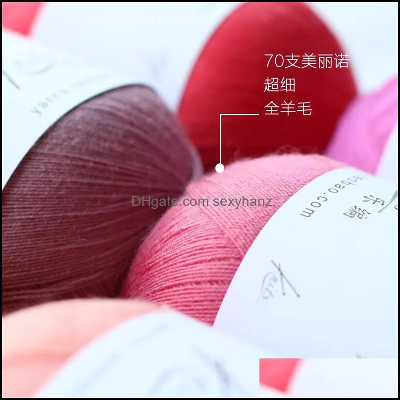 Yarn 300g Baby Super Thin Hand Woven Fabric Superfine Merino Wool Soft Traditional Regression