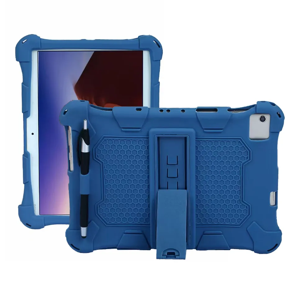 Handvat stand Silicone Soft Shockproof Tablet Case voor Apple iPad Mini 1 2 3 4 5 6 Mini6 10.2 10.9 10.5 Samsung Tab T220 T225 T290 SM-P610 T720 SM-T505