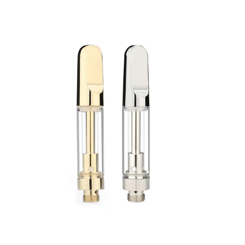 Silver Gold TH205 Atomizer With Metal Mouthpiece 0.5ml 1.0ml Ceramic