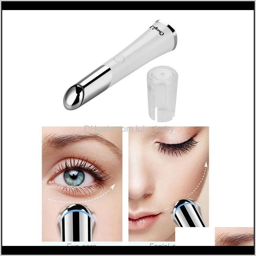 electric eye massager vibrating eye thermal massager led photon light therapy eye care bar facial slimming lifting massage stick