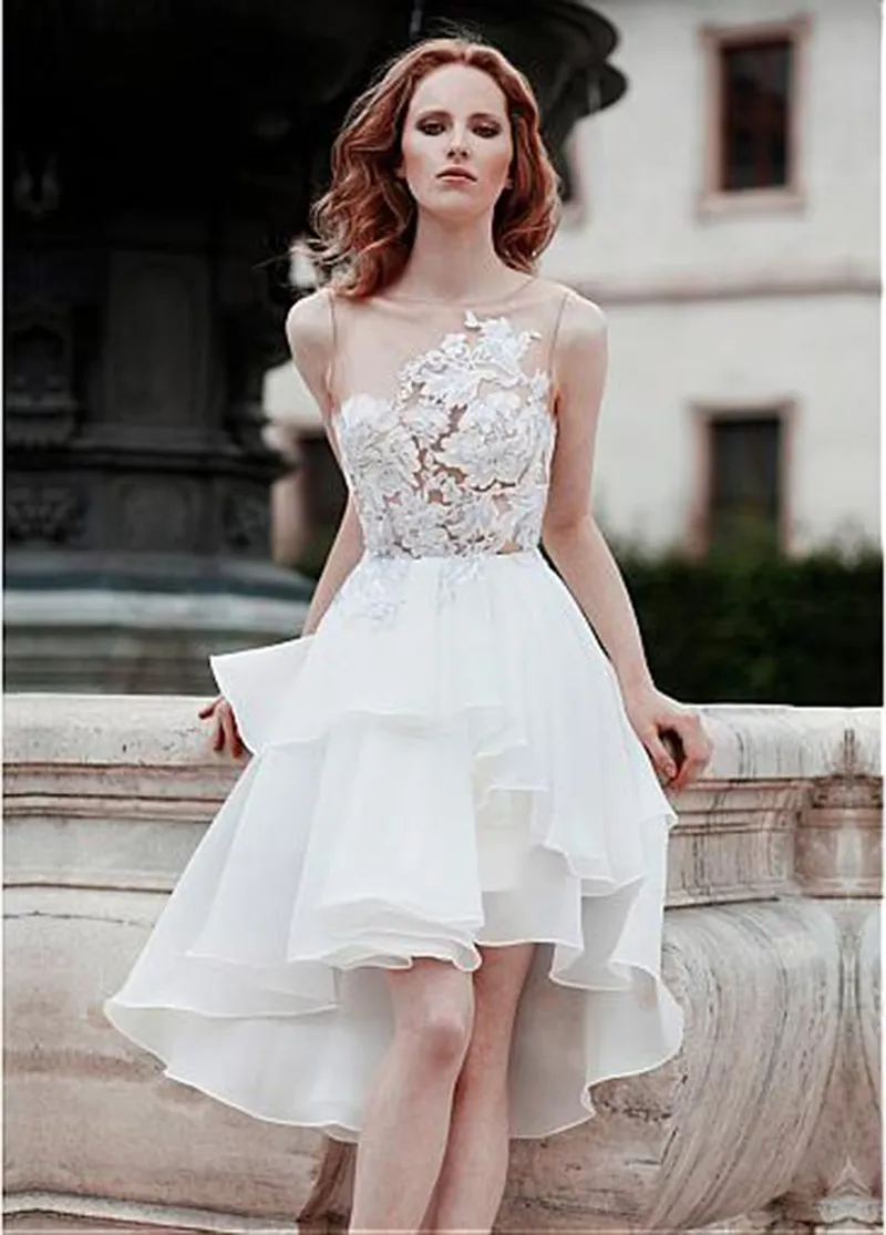 Sexy high low wedding dress hotsell