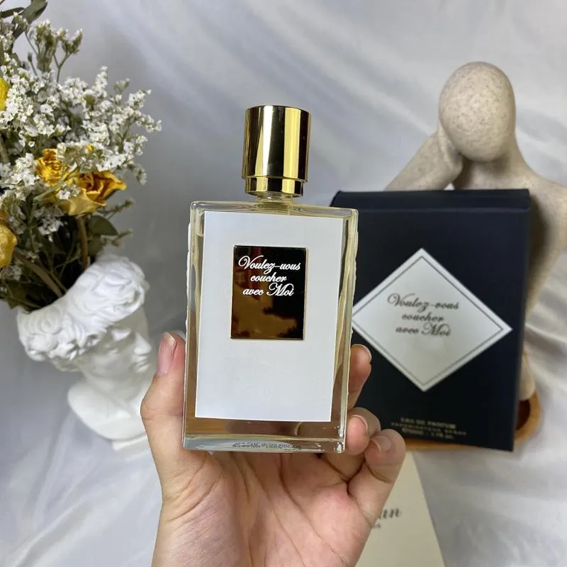 2024NEW العلامة التجارية Kilian Perfume 50ml Love لا تخجل AVEC MOI GOOD GOLE BAD للنساء يرشون طويلًا يدوم عطرًا مرتفعًا أعلى جودة التسليم السريع 79