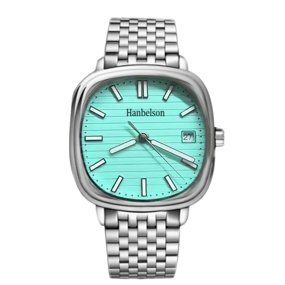 2021 Ny Ice Blue Dial Diamond Mens Watch 2813 Automatisk rörelse Montre de Luxe Armbandsur Rostfritt Stål Transparent Glas Back Classic Generous Klockor