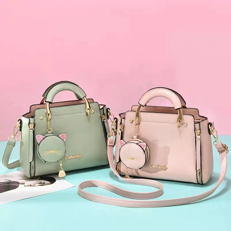 HBP Cute Handbags Purses Totes Bags Women Wallets Fashion Handbag Purse PU Lather Shoulder Bag khaki Color