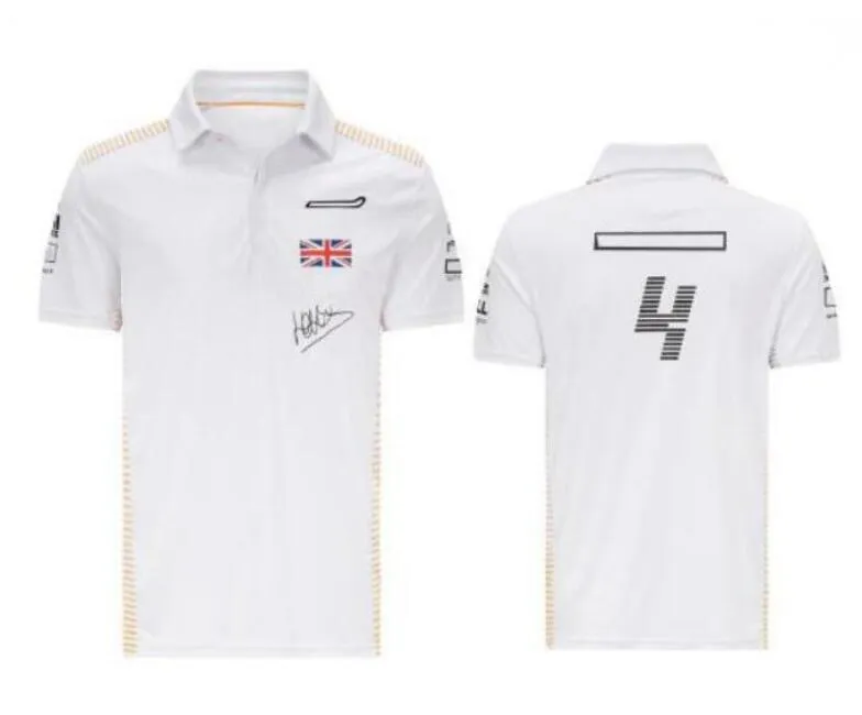 F1 Racing Polo Shirt, kortärmad lapel-t-shirt, snabbtorkande polyester, anpassningsbara män