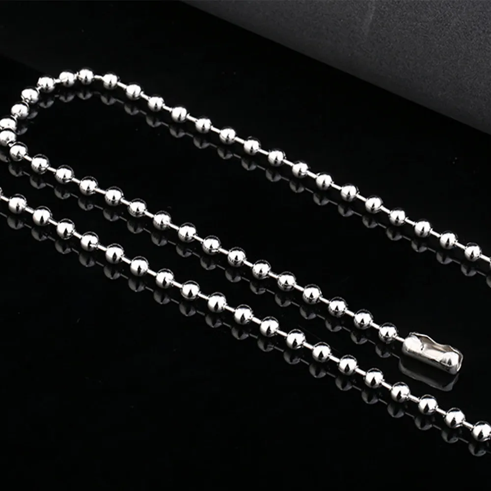 Men's Ball Chain Link Stainless Steel Necklace