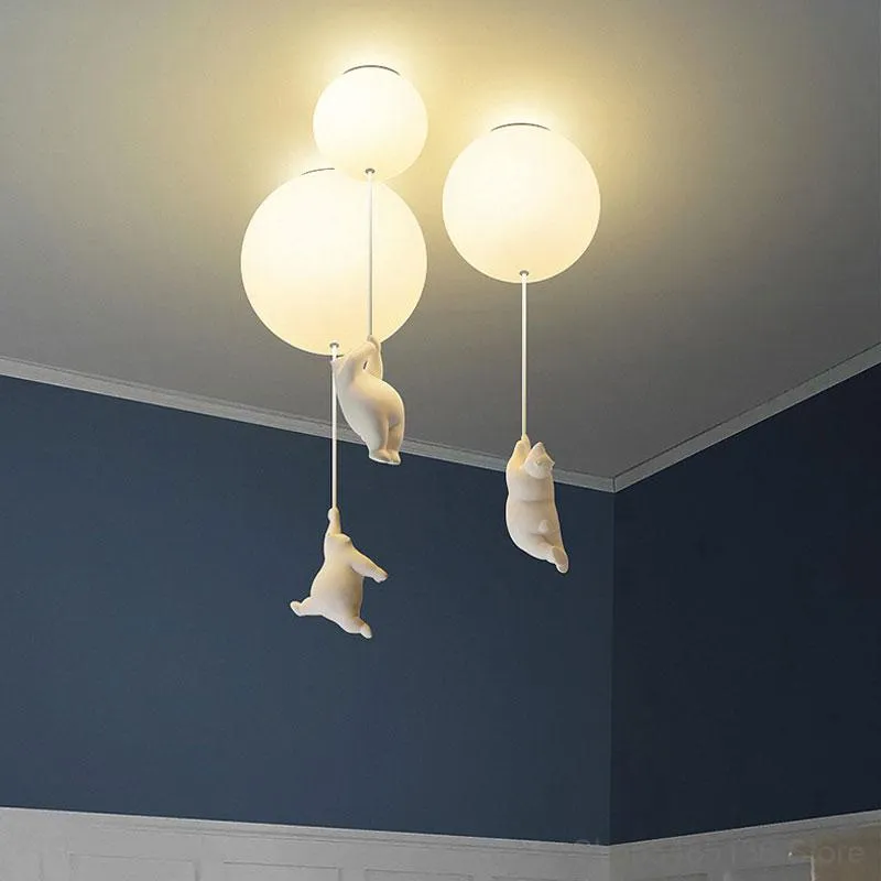 Modern Balloon Bear Cartoon Nursery Pendant Light For Kids Rooms Bedrooms And Living Rooms Stylish Home Decor Hanging Fixture From Keithbogans 55.64 DHgate.Com