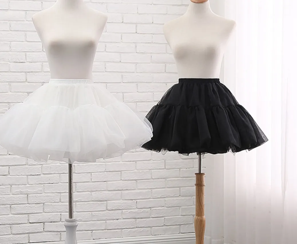 Organza Ballkleid Kurzer Petticoat Lolita Cosplay Kleid Petticoat Ballett Tutu Rock Rockabilly Krinoline