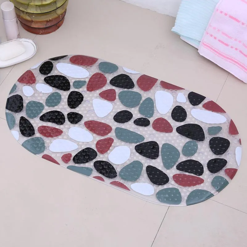 Bath Mats PVC Bathroom Non-slip Mat With Suction Cup El Shower Cylinder Foot Pad Environmentally Friendly Floor