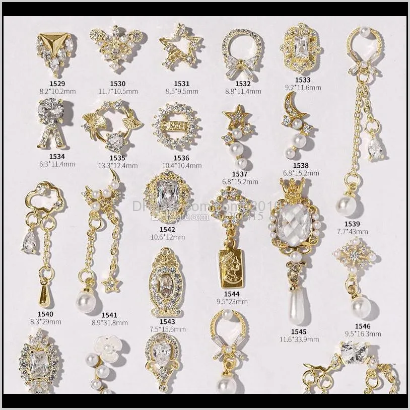 3d metal zircon nail art decorations jewelry nail decorations top quality zircon crystal manicure zircon diamond charms