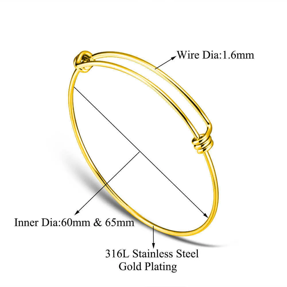 10 pçs / lote carência momentos pulseira pulseira 100% de aço inoxidável pulseiras de punho mulheres moda jóias fio cabo pulseira ajustável q0717