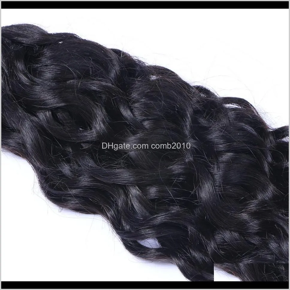 brazilian virgin human hair natural wave water wave unprocessed remy hair weaves double wefts 100g/bundle 1bundle/lot can be dyed