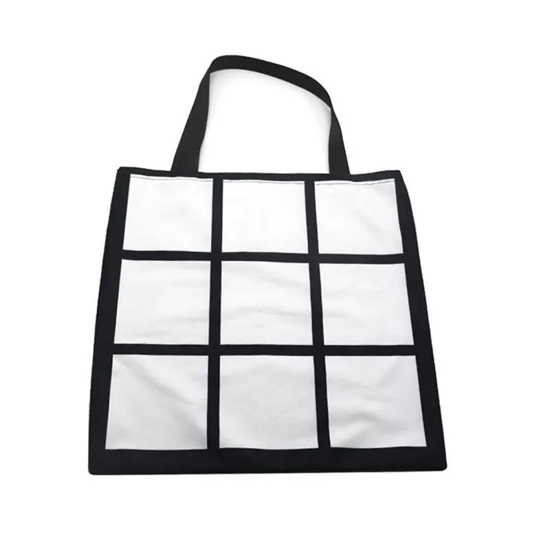 Чистая сублимационная сетка Tote сумка белый DIY тепло передача судоку судоку сумка двухсторонний GridView многоразовые подарочные пакеты